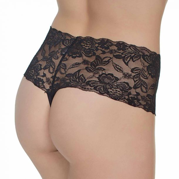 High Waist String - Schwarz