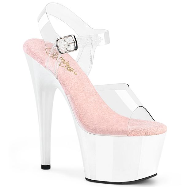 Plateau High Heels ADORE-708 - Baby Pink / Weiß