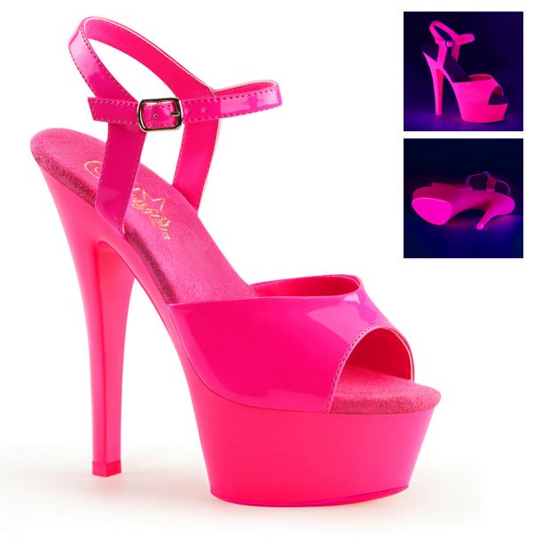 Plateau High Heels KISS-209UV - Neon Pink