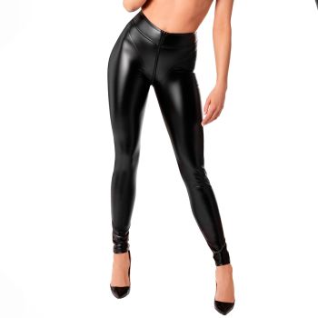 Powerwetlook Leggins mit Reißverschluss F332