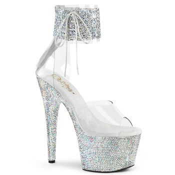 Strass High Heels BEJEWELED-724RS-02 - Silber Multi