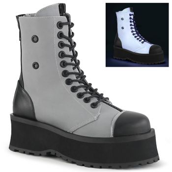 Plateau Ankle Boots GRAVEDIGGER-10 - Grau