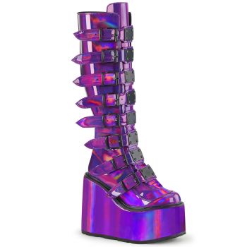 Plateaustiefel SWING-815 - Lila Holografisch