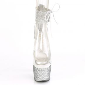 Strass High Heels BEJEWELED-724RS - Silber