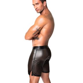 Lasercut Powerwetlook Biker Shorts H077